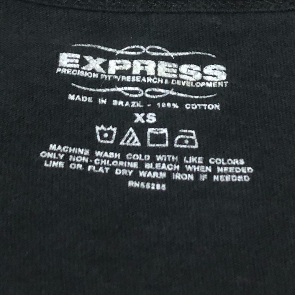 Express cotton cap sleeve black crop top xs - Picture 5 of 9